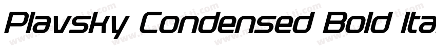Plavsky Condensed Bold Italic字体转换